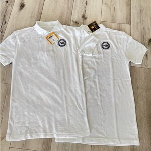Unisex pack of two North Browsed Preparatory School    White Polo Shirt Uniforms